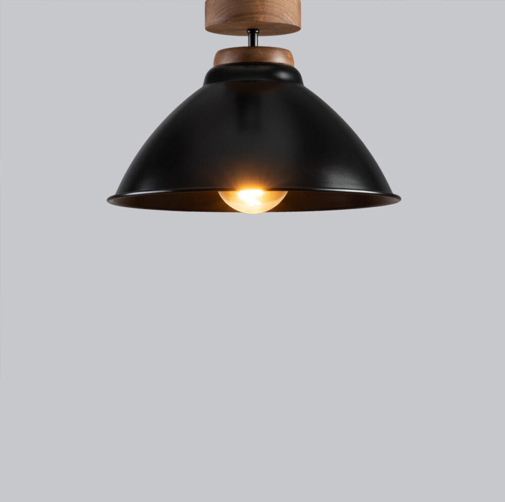 Світильник стельовий ROCKET Black /Black walnut
