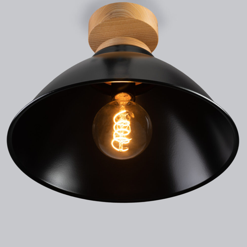 Світильник стельовий ROCKET Black /Natural oil