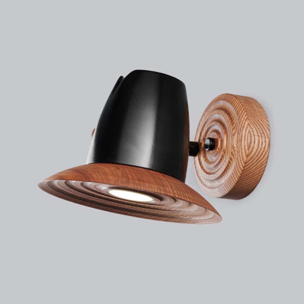 Світильник настінний Бра Orbit ( Black walnut wood)