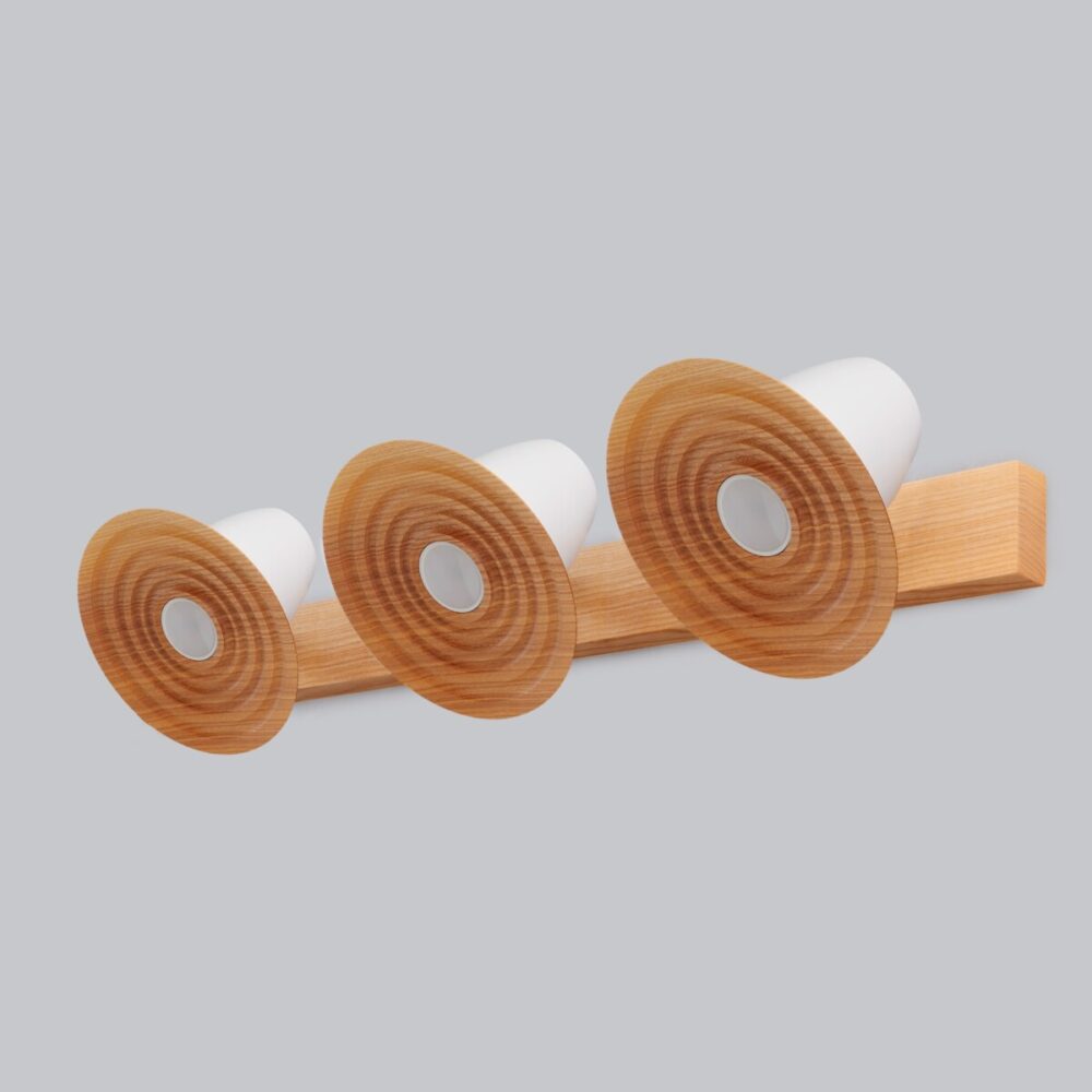 Світильник для дзеркала настінний білий Orbit ( Natural wood)